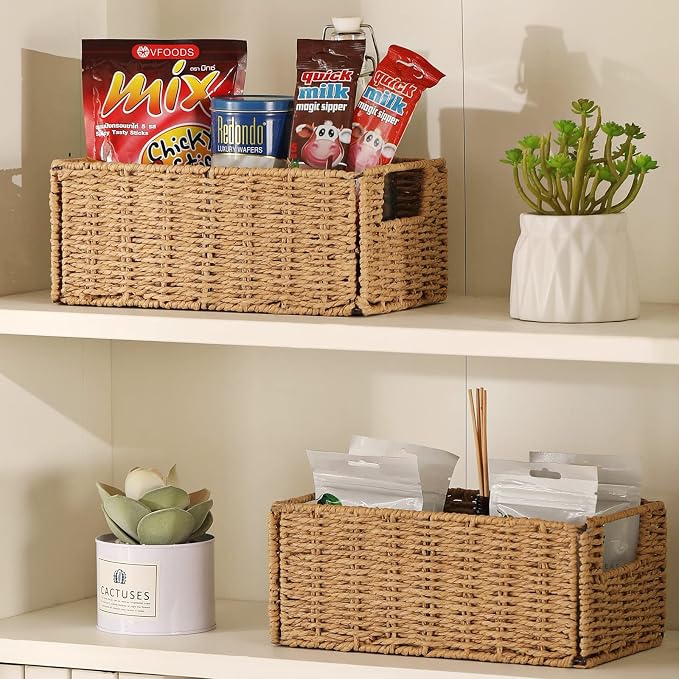 Vagusicc Wicker Storage Basket, Small Storage Baskets - Image 6