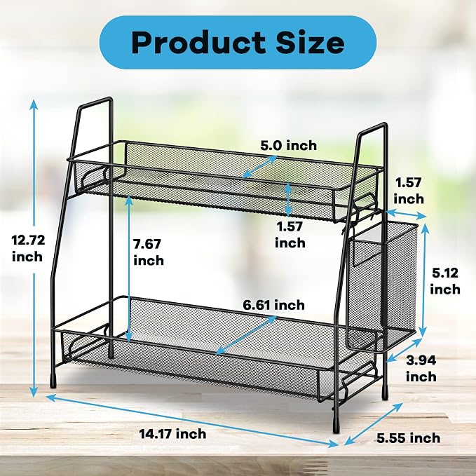 Bathroom Organizer Countertop, Spice Rack Organizer - Image 2