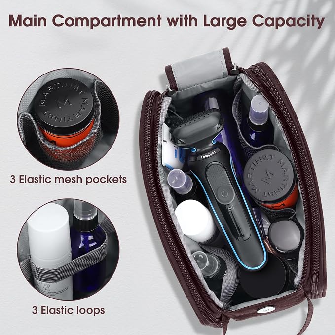 Wedama Toiletry Bag for Men, Handheld Travel Bag, Waterproof Toiletries - Image 4
