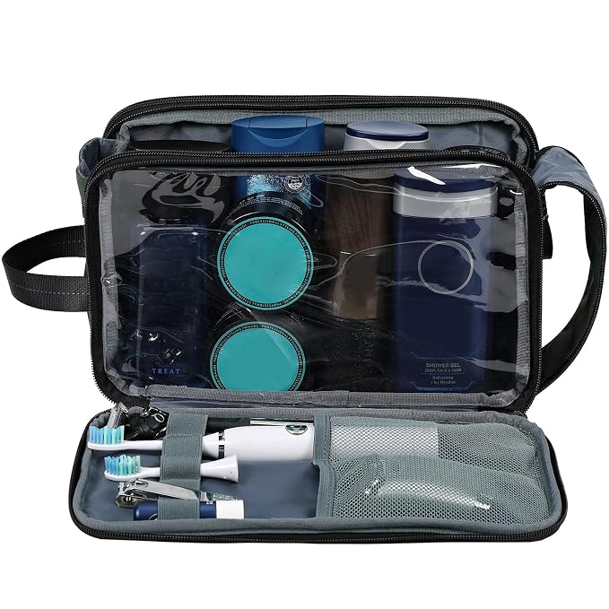 ZEEMO Travel Toiletry Bag for Men, Large Water-Resistant Double-Sided Full-Open - Image 2