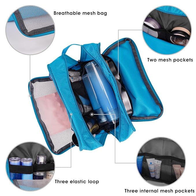 Toiletry Bag for Men Hanging Dopp Kit Water Resistant Shaving Bag Small - Image 3