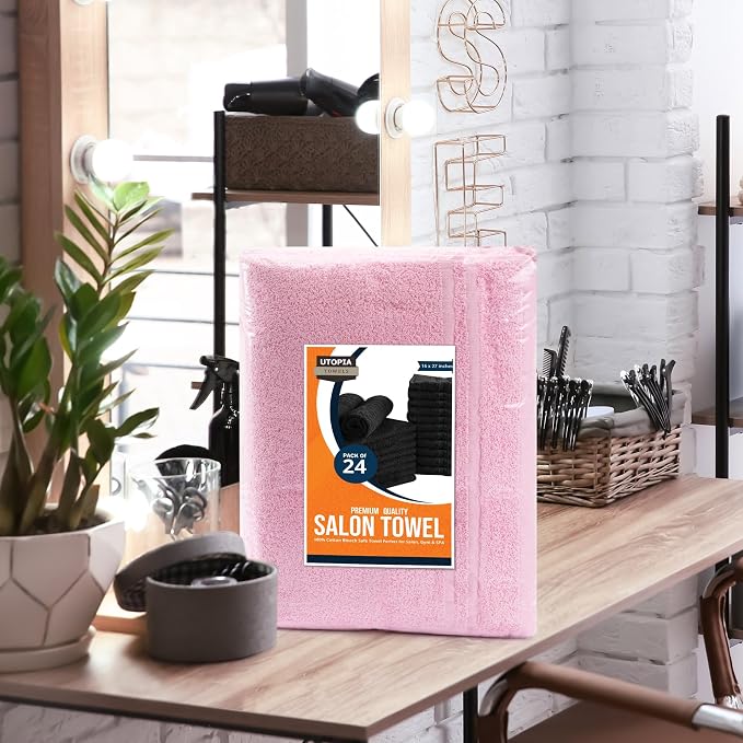 Utopia Towels Cotton Bleach Proof Salon Towel 16 by 27 inches, Bleach Safe Gym - Image 7