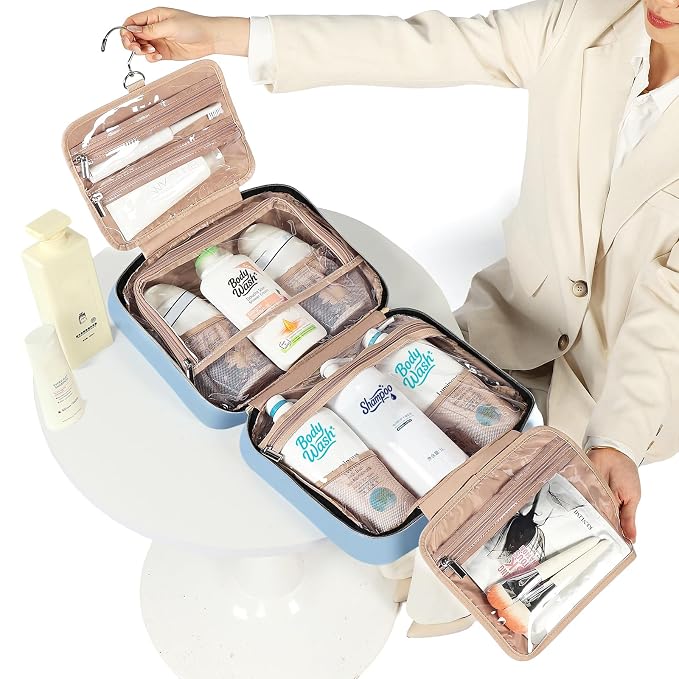 NISHEL Travel Toiletry Bag for women, Portable Hanging Organizer for - Image 2