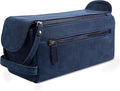 LEATHER VILLAGE Genuine Leather Travel Toiletry Bag by LeatherVillage