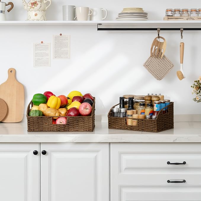 StorageWorks Pantry Baskets for Organizing, Paper Rope Storage Baskets for - Image 8