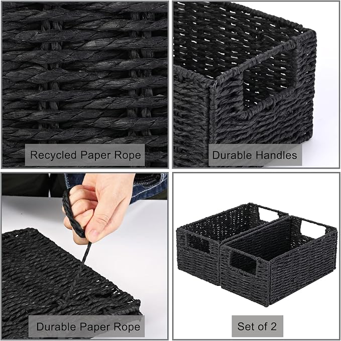 Vagusicc Wicker Storage Basket, Small Storage Baskets - Image 6