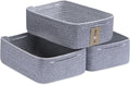 Large Shallow Organizing Baskets 15x11x5.1 Inches by MiniArkStorageBasketsHome
