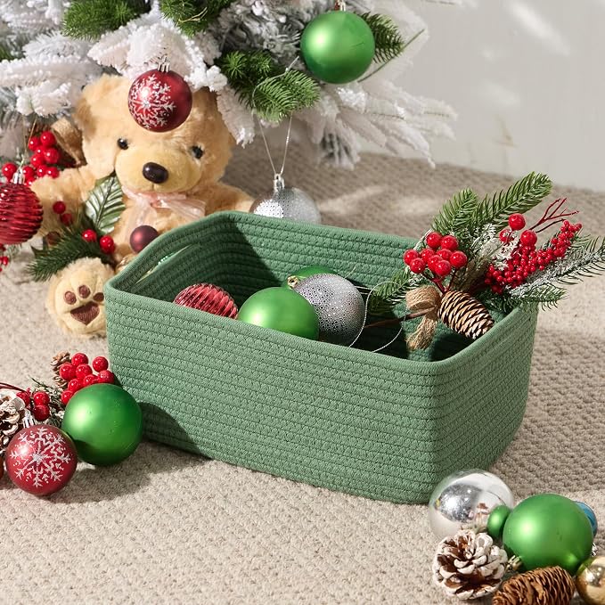 Small Storage Baskets for Organizing | Closet Organizer Bins | Shelf Toy Basket - Image 4