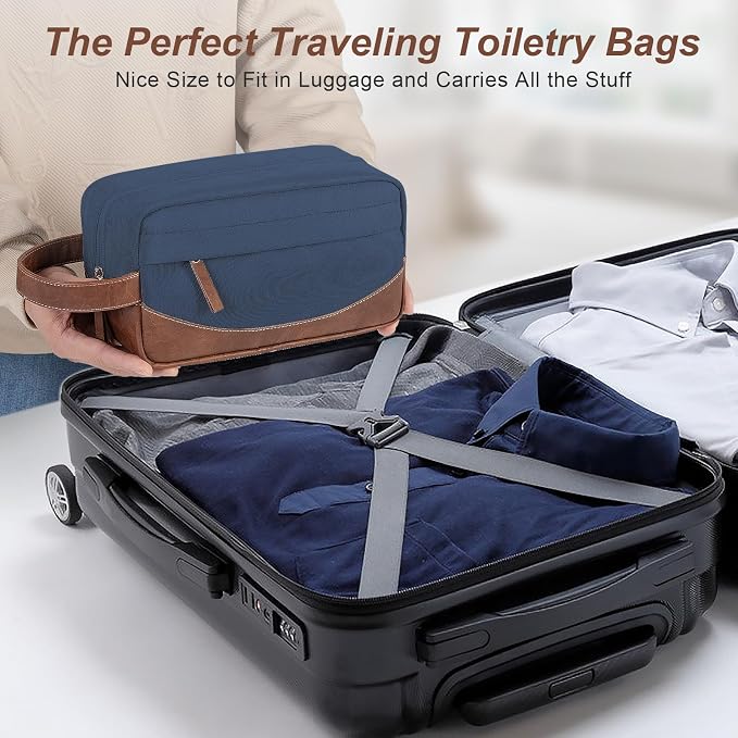 Travel Toiletry Bag for Men, Hanging Toiletry Organizer, Water Resistant - Image 6
