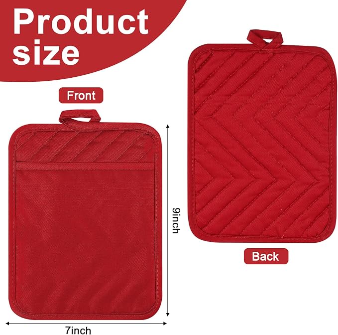 Zhehao 15 Pcs Cotton Pocket Pot Holders - Image 2