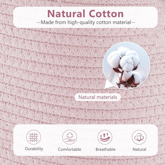 Cotton Rope Storage Basket, Woven Basket - Image 2