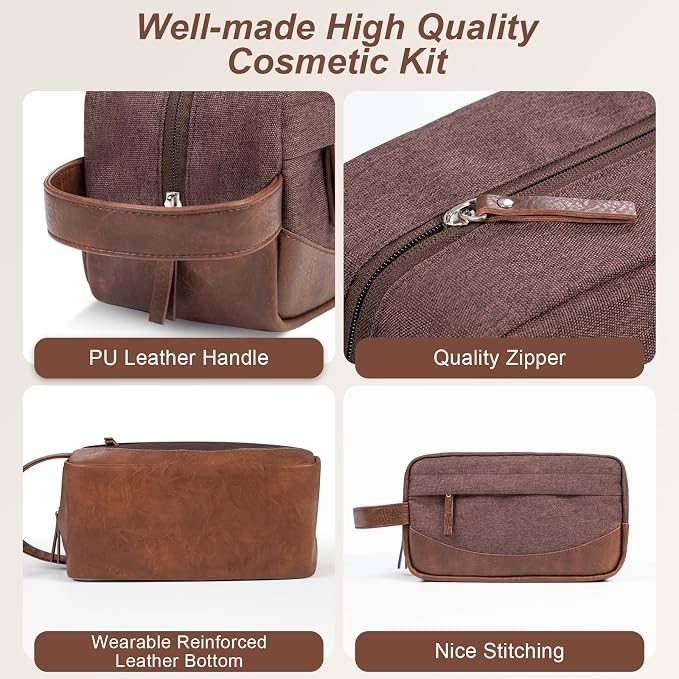Travel Toiletry Bag for Men and Women, Hanging Toiletry Organizer, Water - Image 2