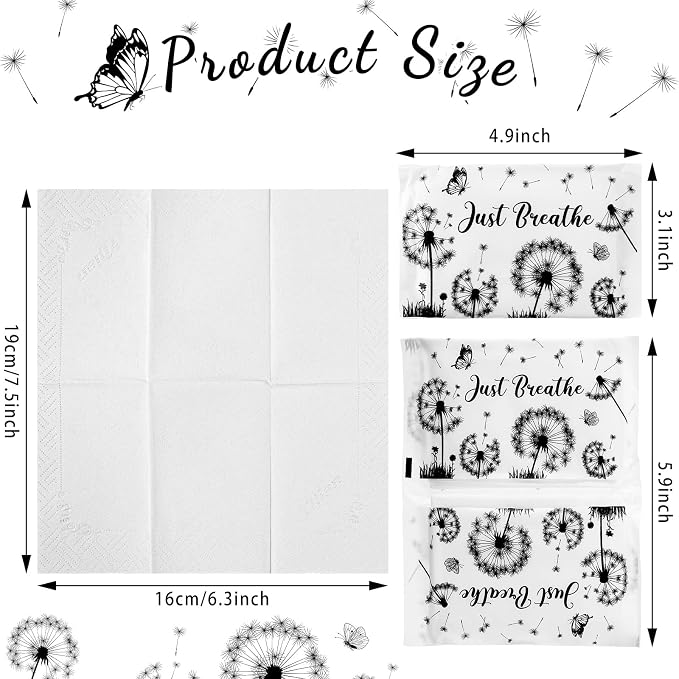 Geyee 50 Packs Tissue Travel Size Facial Paper Napkins Travel Packs Disposable - Image 2