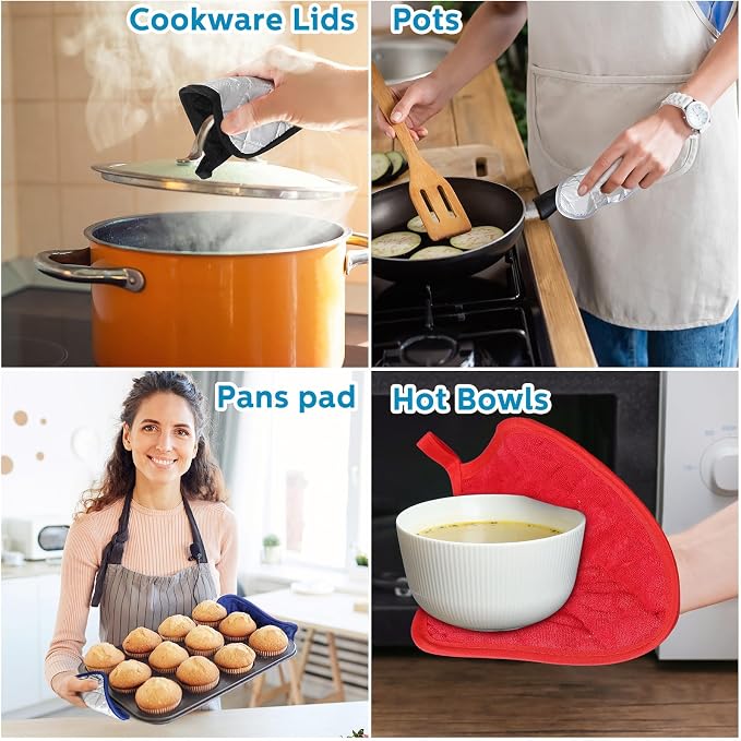 Zhehao 24 Pcs Pot Holders for Kitchen Hot Pads Heat Resistant Cotton Quilted - Image 4