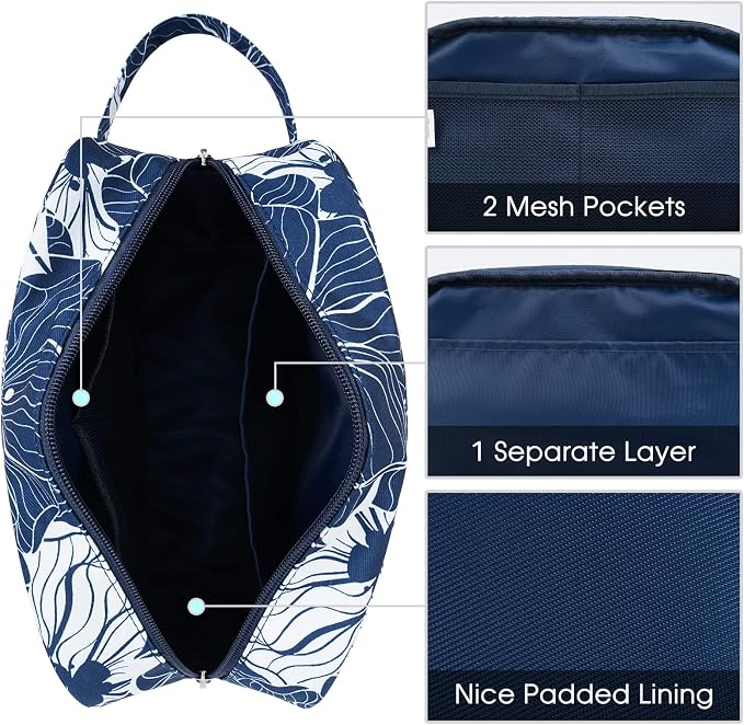 Narwey Travel Toiletry Bag for Women Traveling Dopp Kit Men Travel Bag for - Image 4