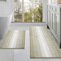 BSICPRO Bathroom Rugs and Mats Sets, 2 Piece Thick Absorbent Chenille Non Slip by BSICPRO