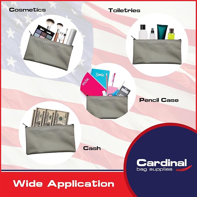 Multipack of 2 Compact Zipper Cloth Pouches, Zipper Bag, Travel Toiletry - Image 4