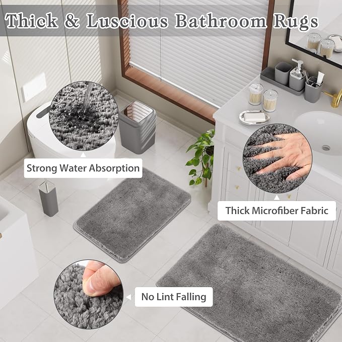 Grey Bathroom Accessories Set, Bathroom Sets - Image 4