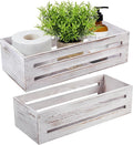 LotFancy Bathroom Decor Box, 2 Pack Wooden Toilet Paper Holder, Farmhouse by LotFancy