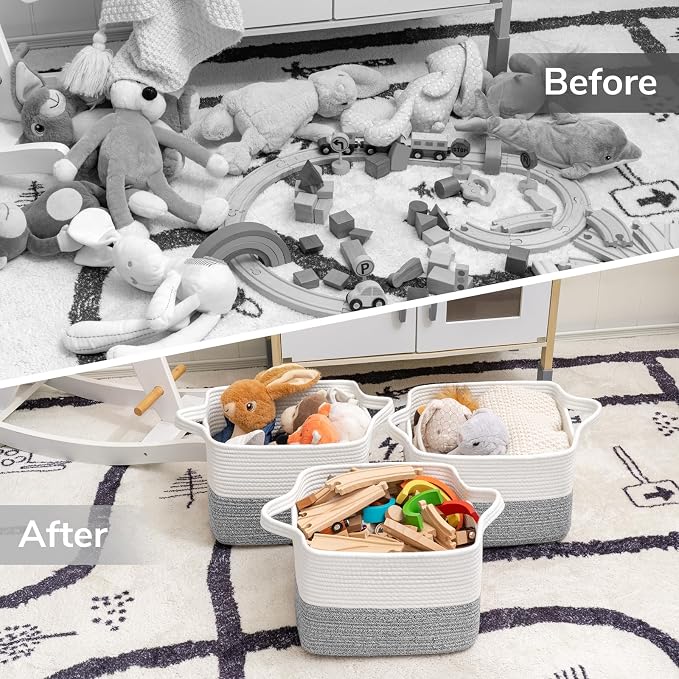 Goodpick Woven Storage Basket, Cotton Rope Baskets - Image 7