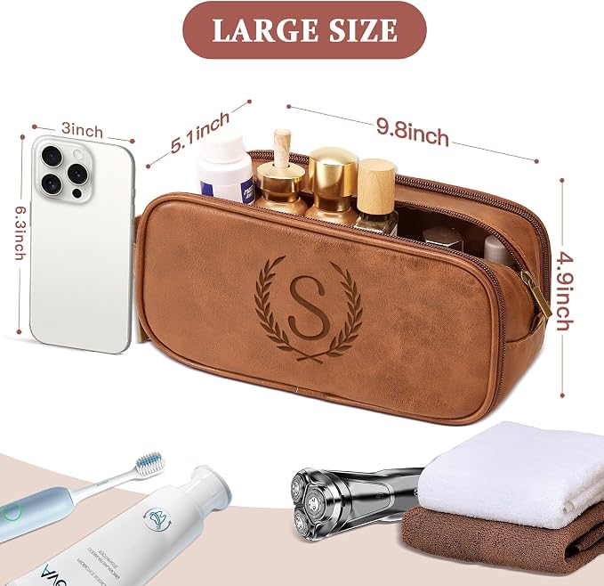 Janhavi Customized Gifts for Men, Waterproof Travel size Toiletries Bag - Image 3