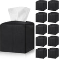 Honeydak 10 Pcs Tissue Box Cover Square Modern PU Leather Tissue Box Holder by Honeydak
