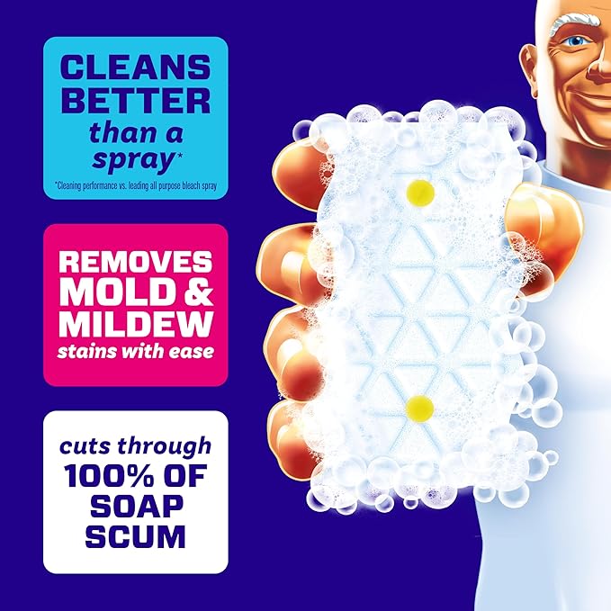 Mr. Clean Magic Eraser Sponge, Bathroom Cleaner, Shower Cleaner, Tub Cleaner - Image 2
