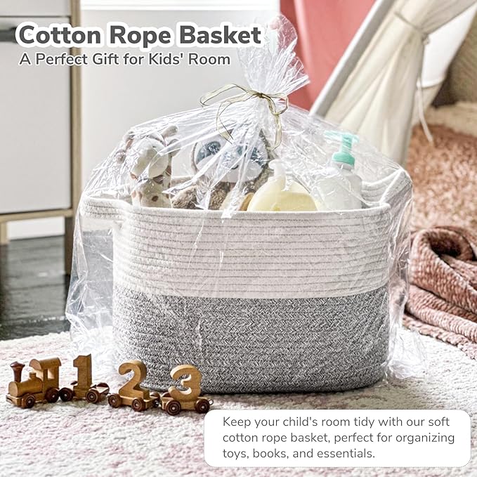 Goodpick Woven Storage Basket, Small Laundry Basket - Image 2