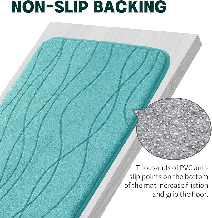YIHOUSE Memory Foam Bathroom Rug Sets 5 Piece, Ultra Absorbent Bath Mat - Image 7