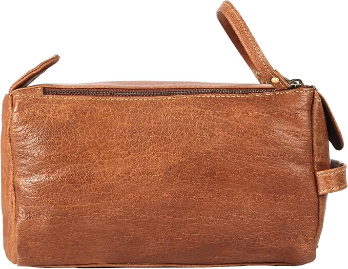 KomalC Premium Buffalo Leather Toiletry Bag - Image 3