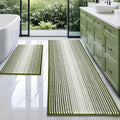 BSICPRO Bathroom Rugs and Mats Sets, 2 Piece Thick Absorbent Chenille Bath Mat by BSICPRO