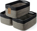 3-Pack Shelf Baskets for Organizing, Closet Organizer Bins, Small Woven Baskets by MaxuniTechLife