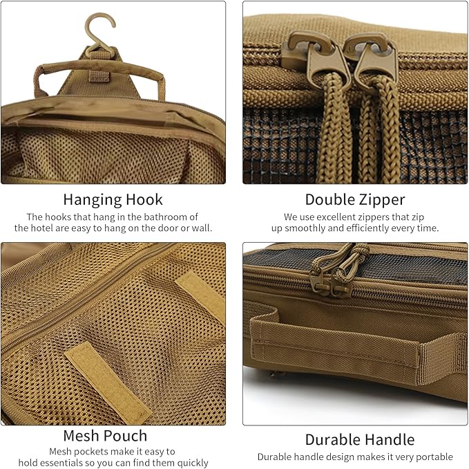 SMONT Toiletry Bag for Men Travel Toiletry Organizer Dopp Kit Travel Organizer - Image 6