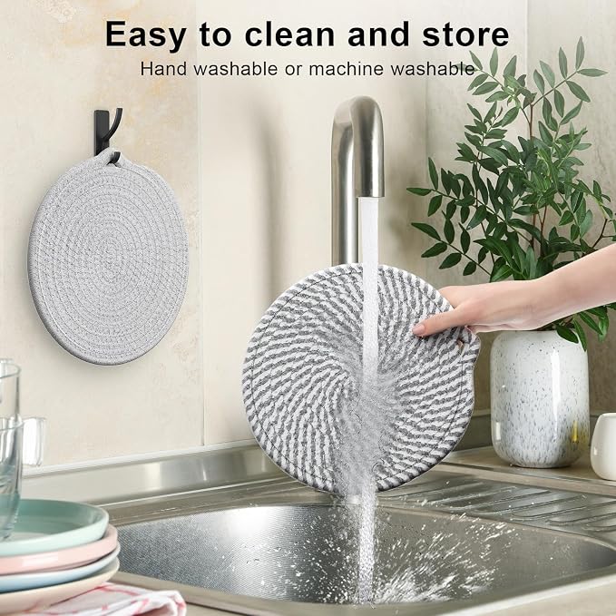 8" Trivets for Hot Dishes, 6 Pack Hot Pads for Kitchen Counter & Dining Table - Image 3
