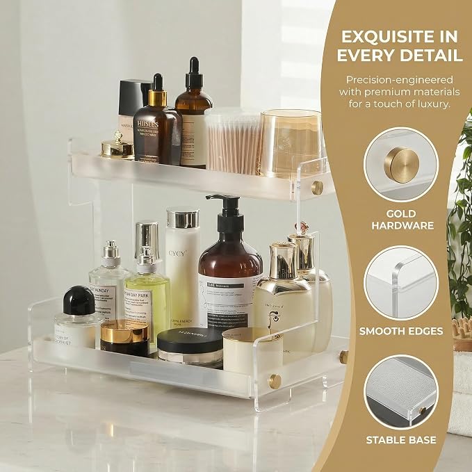 FFK Bathroom Organizer Countertop, 2 Tier Bathroom Counter Organizer Kitchen - Image 5