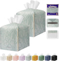 Tissue Box Holder Cover Square Tissue Cube Cover PU Leather Tissue Organizer by DecorateYourHome