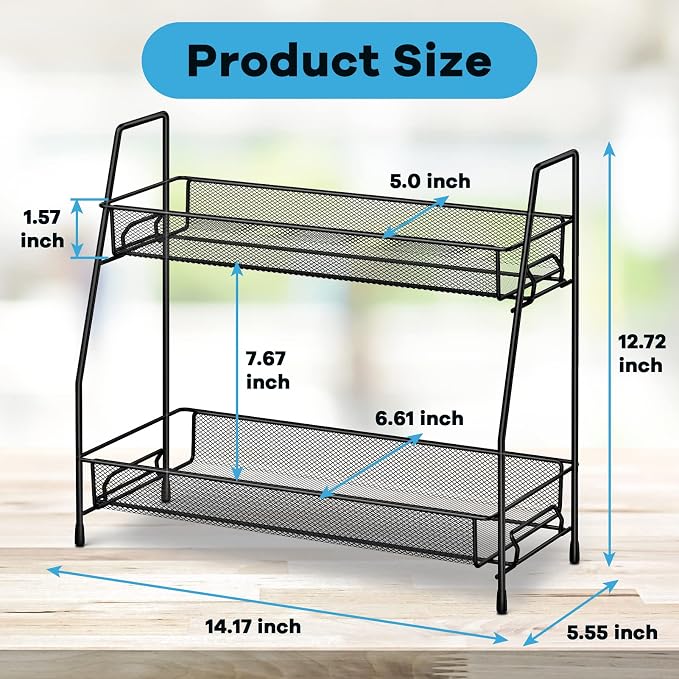 Spice Rack Organizer for Cabinet, Bathroom Organizer Countertop, Bathroom - Image 2