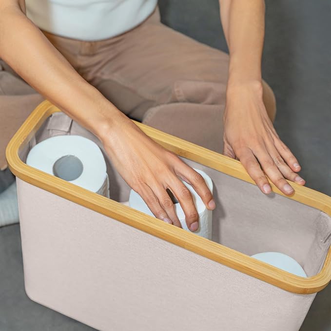 LONBET Toilet Paper Storage for 12 Rolls, Stackable & Foldable - Image 7