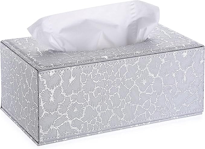 Sumnacon Rectangular Leather Tissue Box Cover by Sumnacon