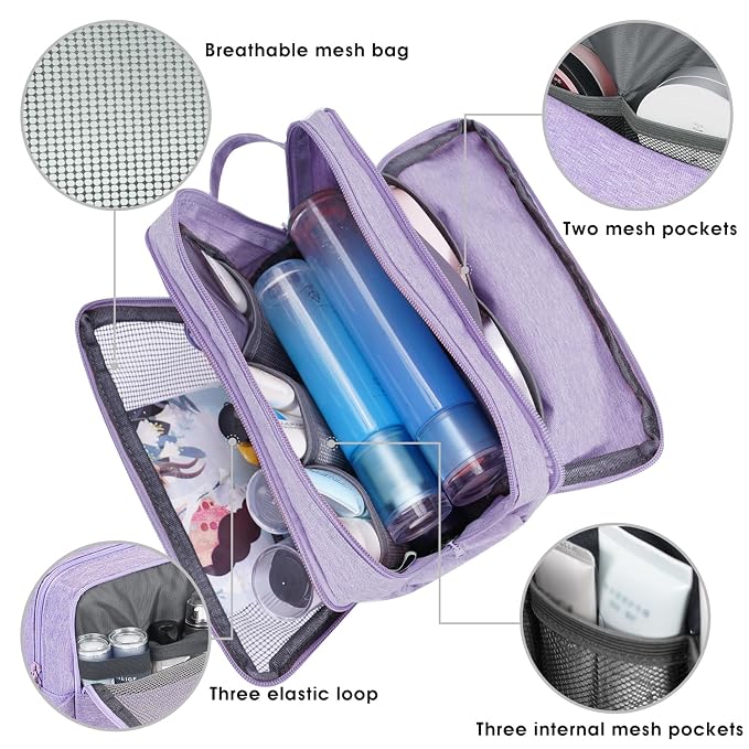 Toiletry Bag for Men Hanging Dopp Kit Water Resistant Shaving Bag Small - Image 3