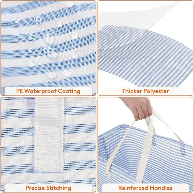 Lifewit 2 Pack Laundry Basket 100L Each, Collapsible Clothes Hamper - Image 6