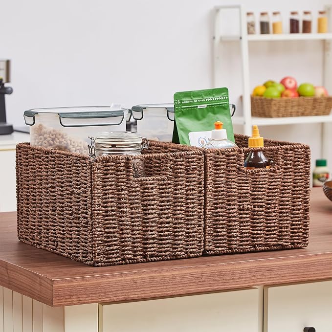 Vagusicc Wicker Storage Basket, Small Storage Baskets - Image 7