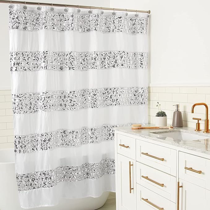 Zahari Home Sinatra Bathroom Shower Curtain Set - Image 2