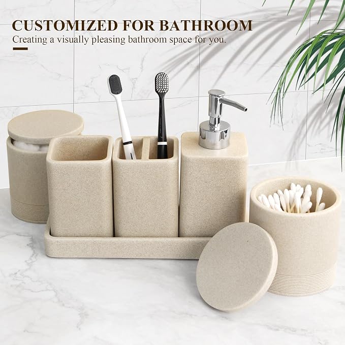 Bathroom Accessories Set, 6 Piece Bathroom Set - Image 3