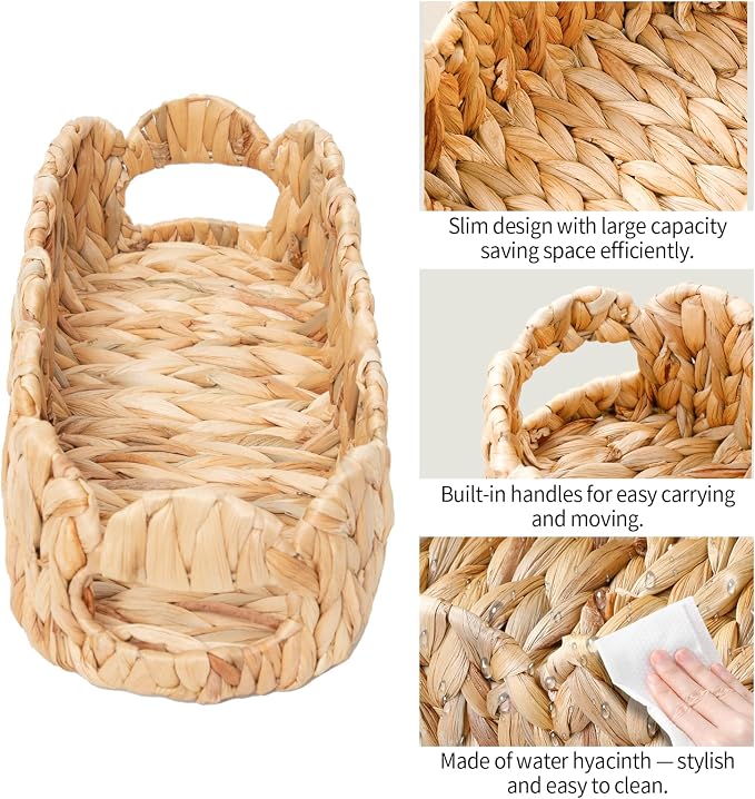 Toilet Tank Basket, Toilet Paper Storage Basket Bathroom Counter Organizer - Image 7