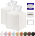Tissue Box Cover Holder Square Tissue Cube Cover PU Leather Tissue Organizer by DecorateYourHome
