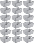 Sterilite 18 Pack Plastic Storage Bin Organization Containers, Short Baskets by Sterilite
