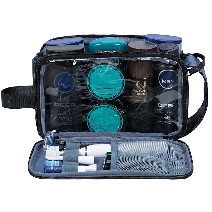 ZEEMO Travel Toiletry Bag for Men, Medium Water-Resistant Double-Sided - Image 2