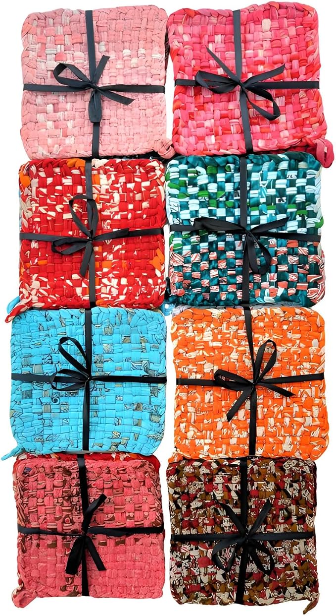 Quilted Cotton Potholders – Reversible by Handmade