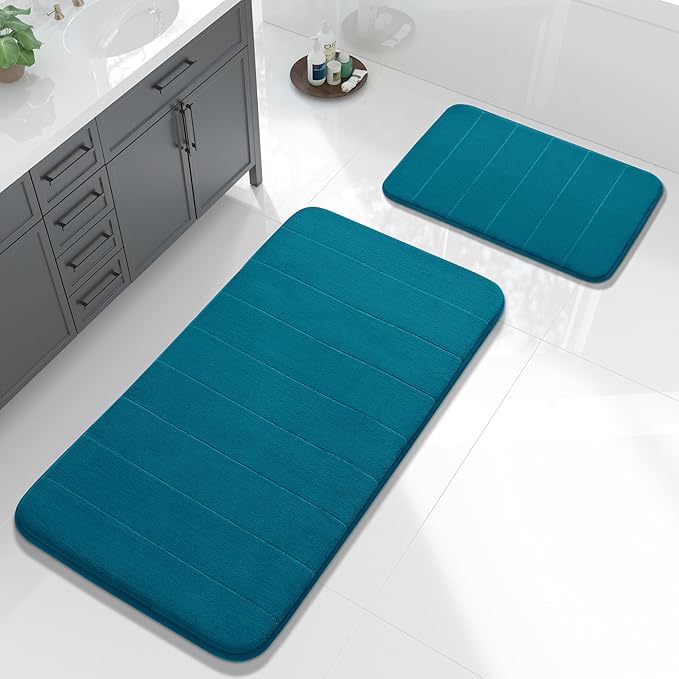 Yimobra Large Bath Mat Set 2 Piece- Super Soft Absorbent Quick Dry Memory Foam by Yimobra